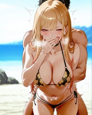 อ่านโดจิน คิตากาวะ มารินเล่นสนุกที่ริมหาด แปลไทย